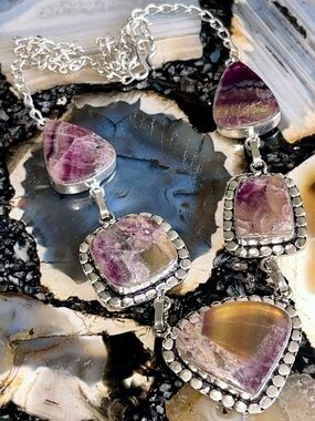 Purple Fluorite Necklace